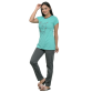 Womens Poly Cotton Printed Night Suit  TShirt